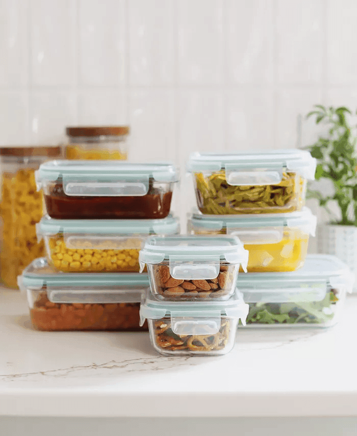 Sedona Kitchen 16-Piece Fluted Glass Storage Set for $19.99