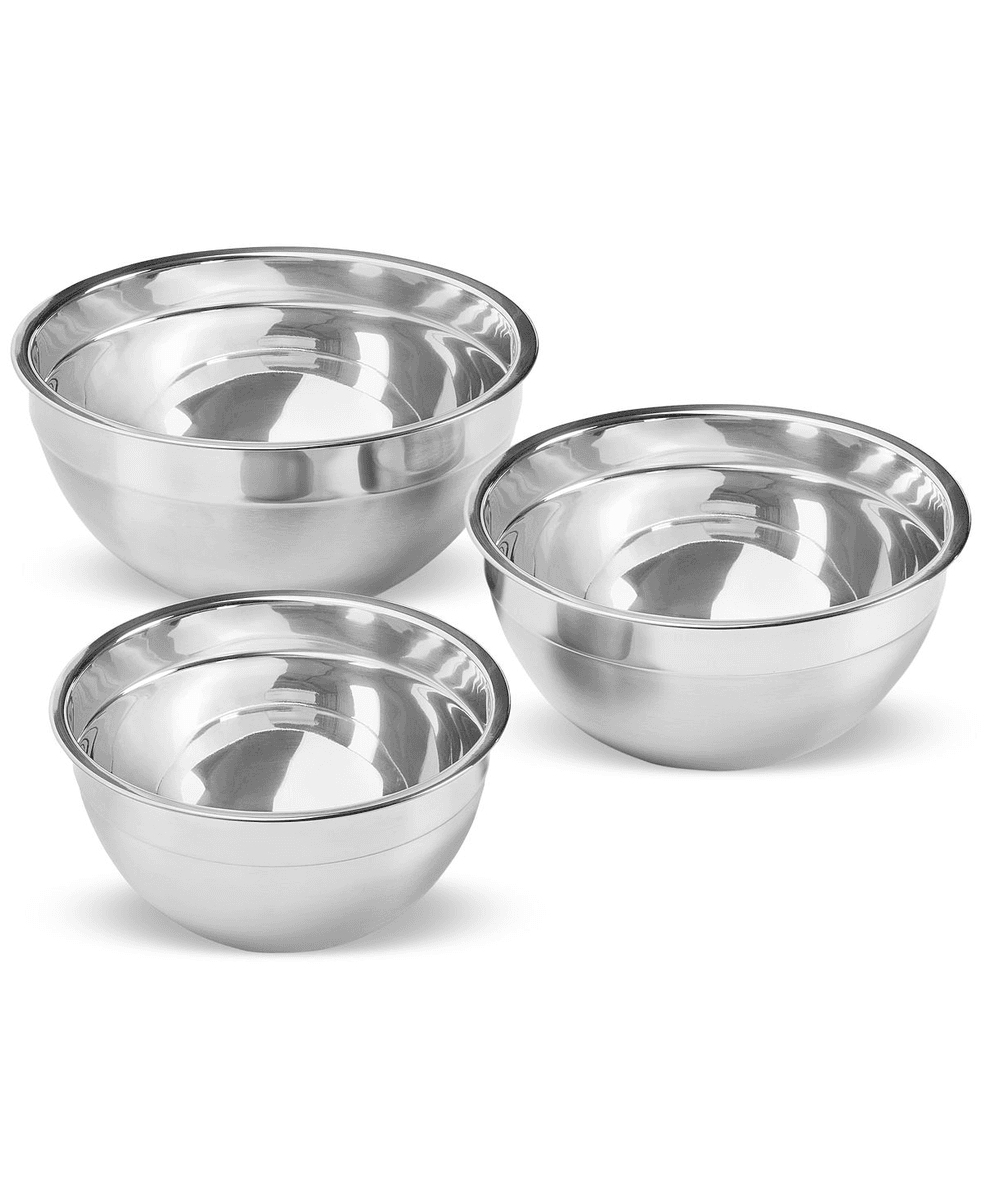 Arch Studio Stainless Steel Mixing Bowls Set of 3 - Macy's Exclusive image 2