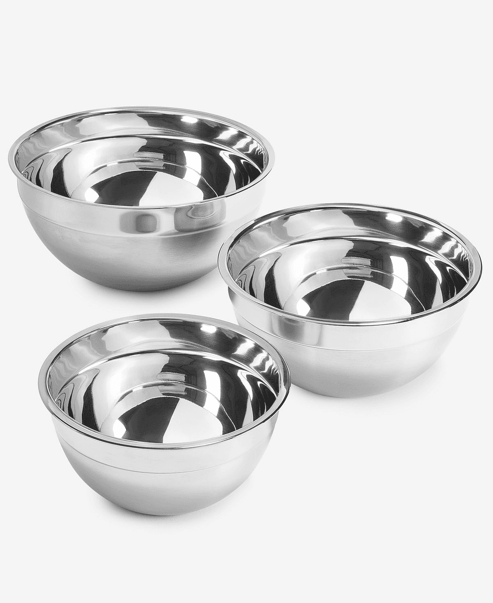 Arch Studio Stainless Steel Mixing Bowls Set of 3 - Macy's Exclusive