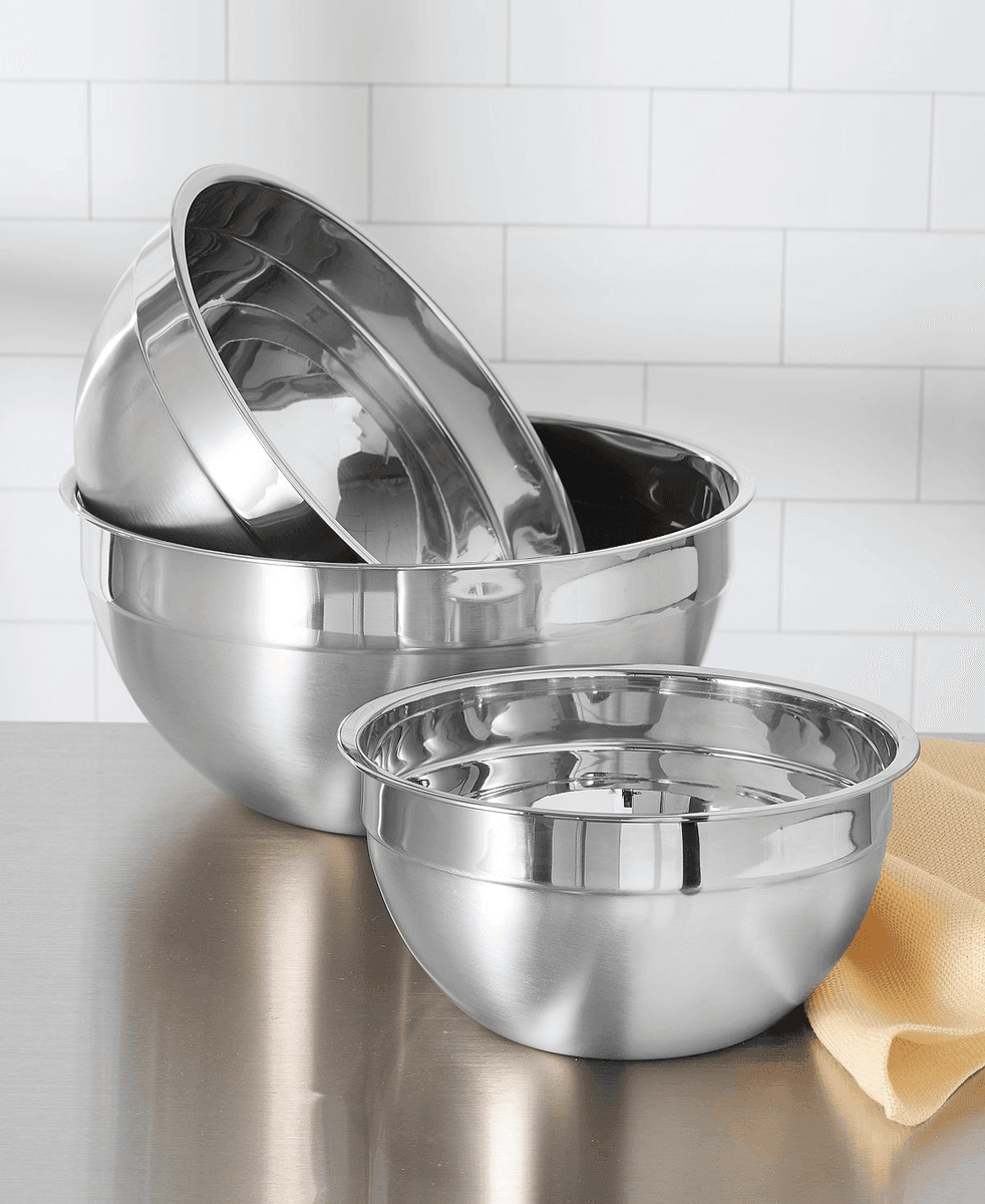 Arch Studio Stainless Steel Mixing Bowls Set of 3 - Macy's Exclusive image 5
