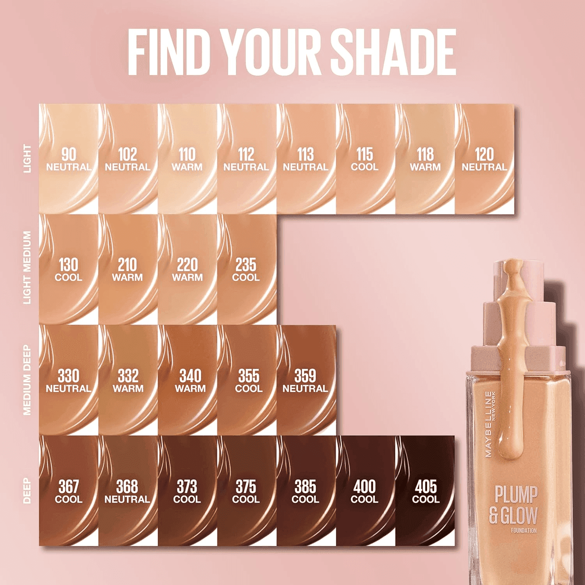 Maybelline Lifter Plump & Glow Foundation, Shade 090 Neutral image 3
