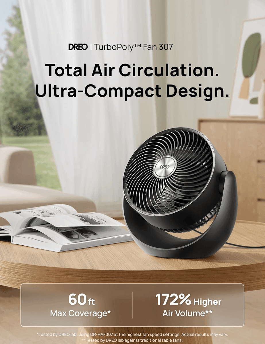 DREO TurboPoly Fan 307 Air Circulator for $28.84 image 2