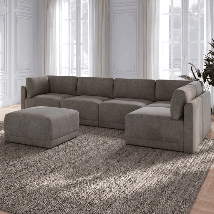 Thomasville Fallon 6-piece Modular Sectional with Ottoman for $999.99