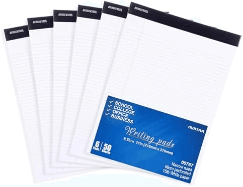 Mintra 8.5 x 11-inch White Legal Pads 6-Pack for $15.90 image 2