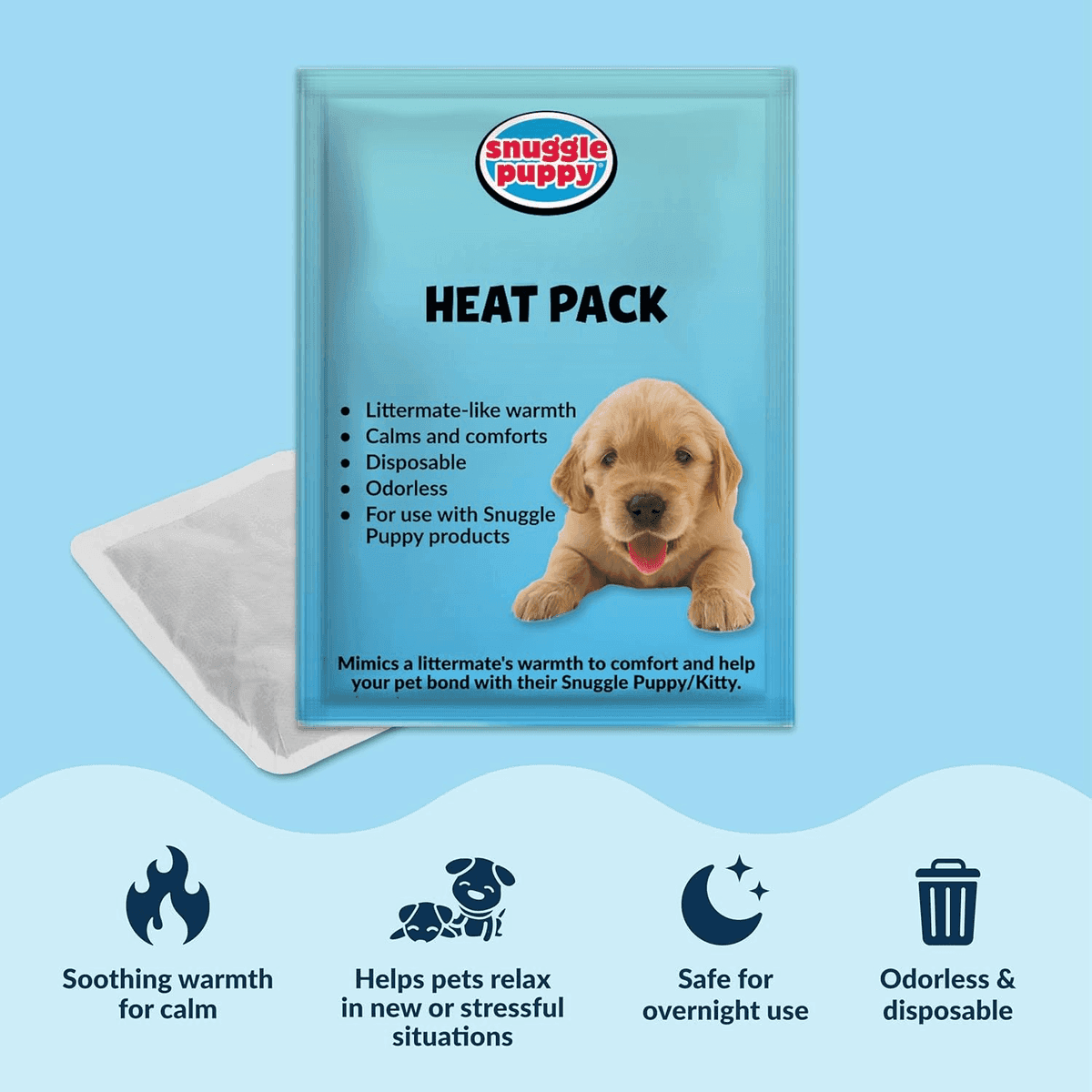 Snuggle Puppy Heartbeat Dog Toy with Heat Pack - Brown & White Beagle image 5