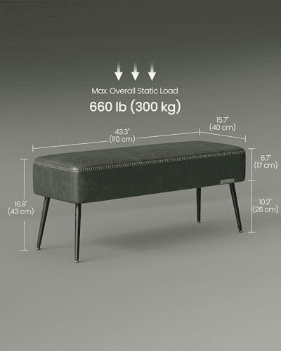 VASAGLE EKHO Upholstered Entryway Bench for $76.49 image 4