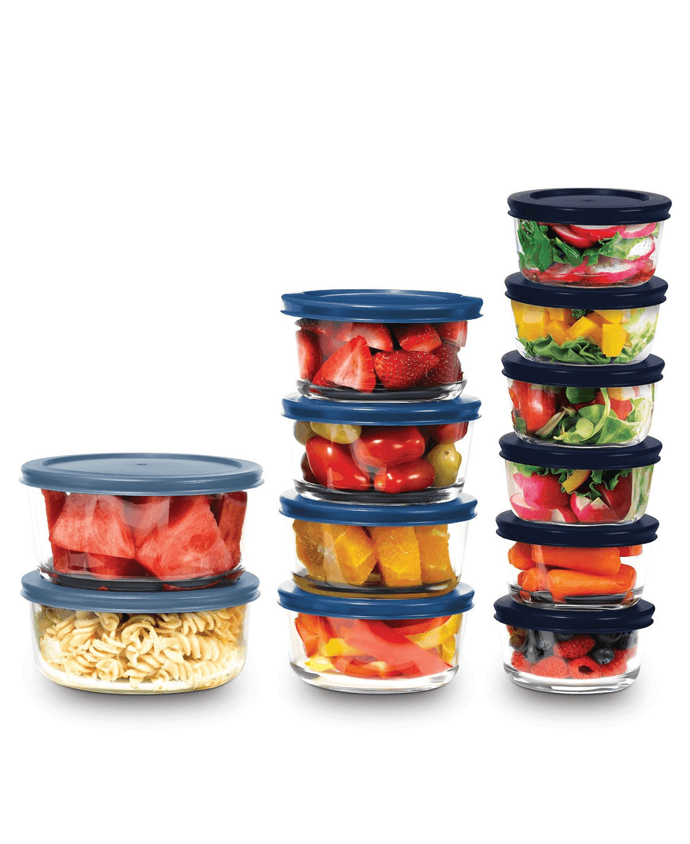 Art & Cook 24-Piece Glass Food Storage Set in Blue for $25.20 image 2