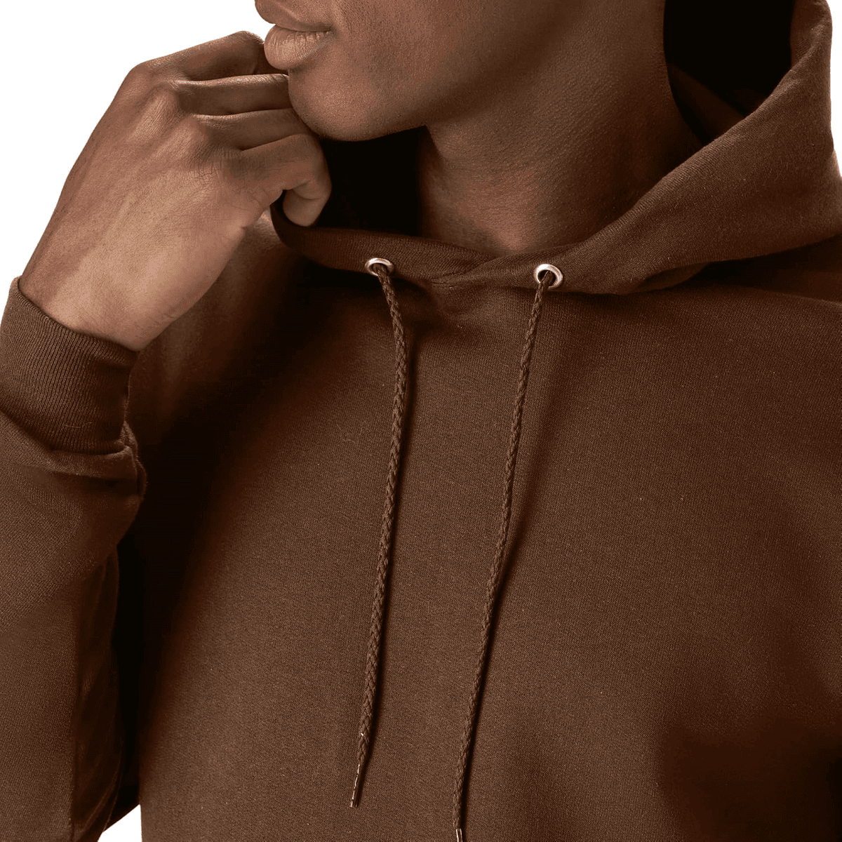 Hanes EcoSmart Fleece Pullover Hoodie in Army Brown (Large) for $12.09 image 3