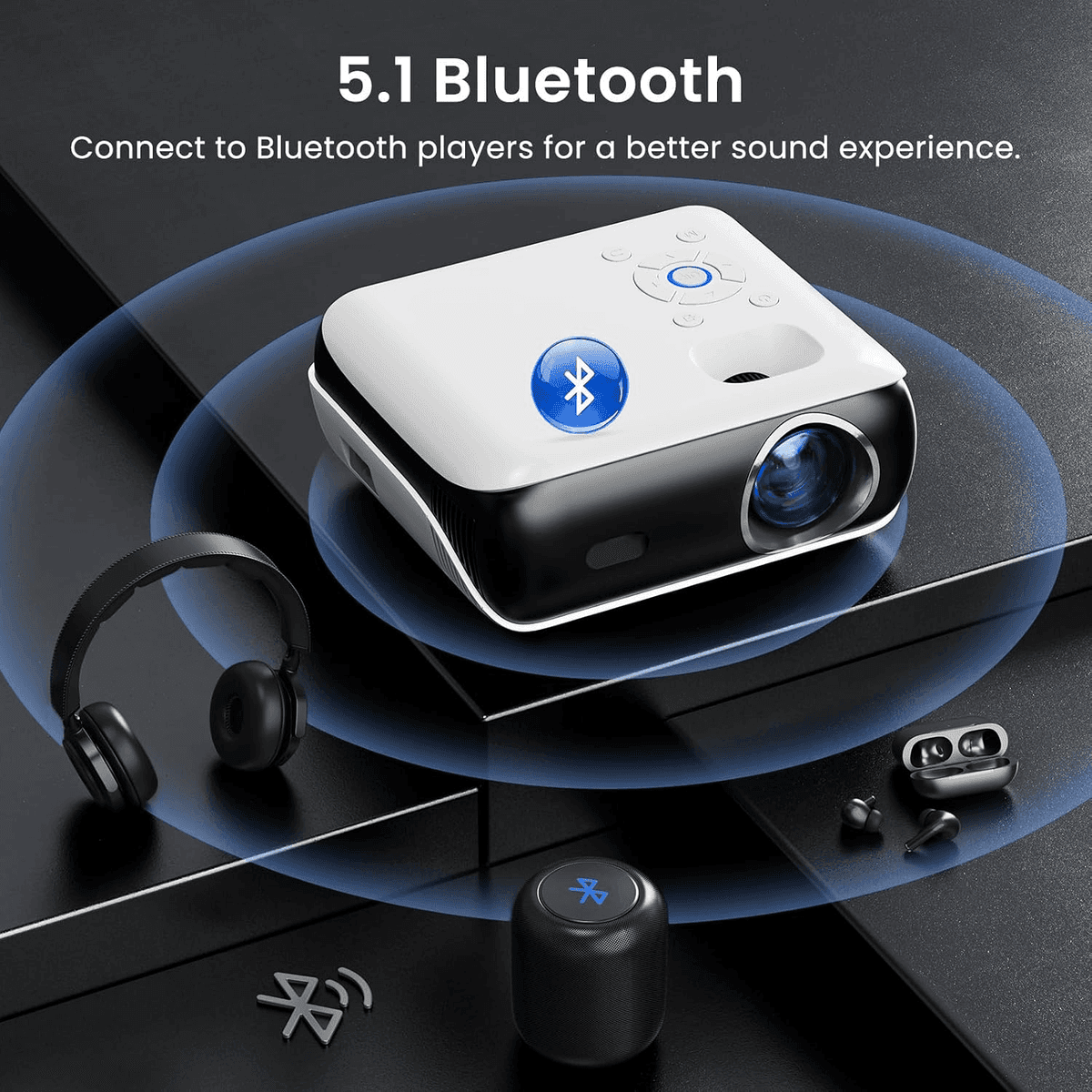 HAPPRUN H1 Native 1080P Projector - Standard for $84.92 image 5