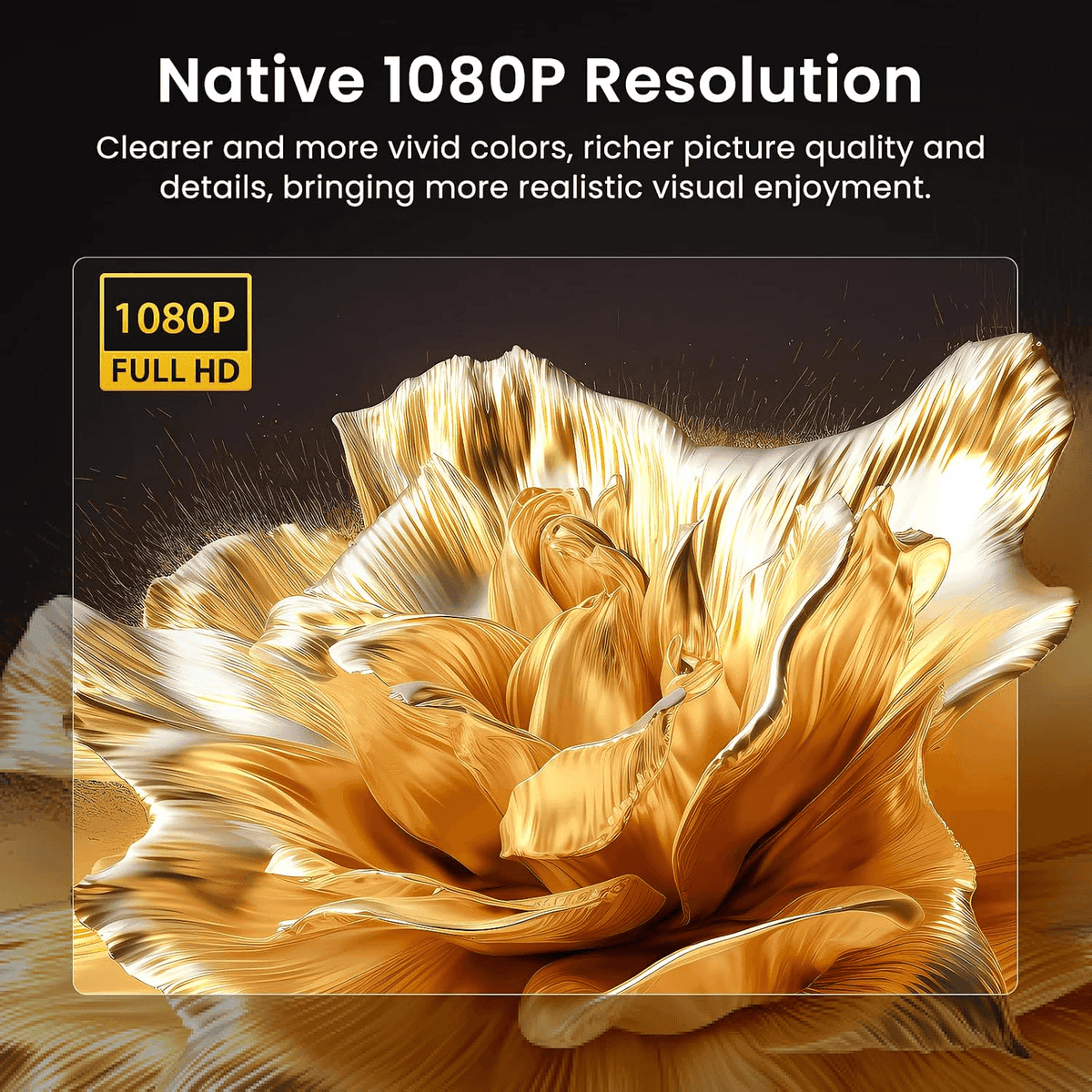 HAPPRUN H1 Native 1080P Projector - Standard for $84.92 image 2