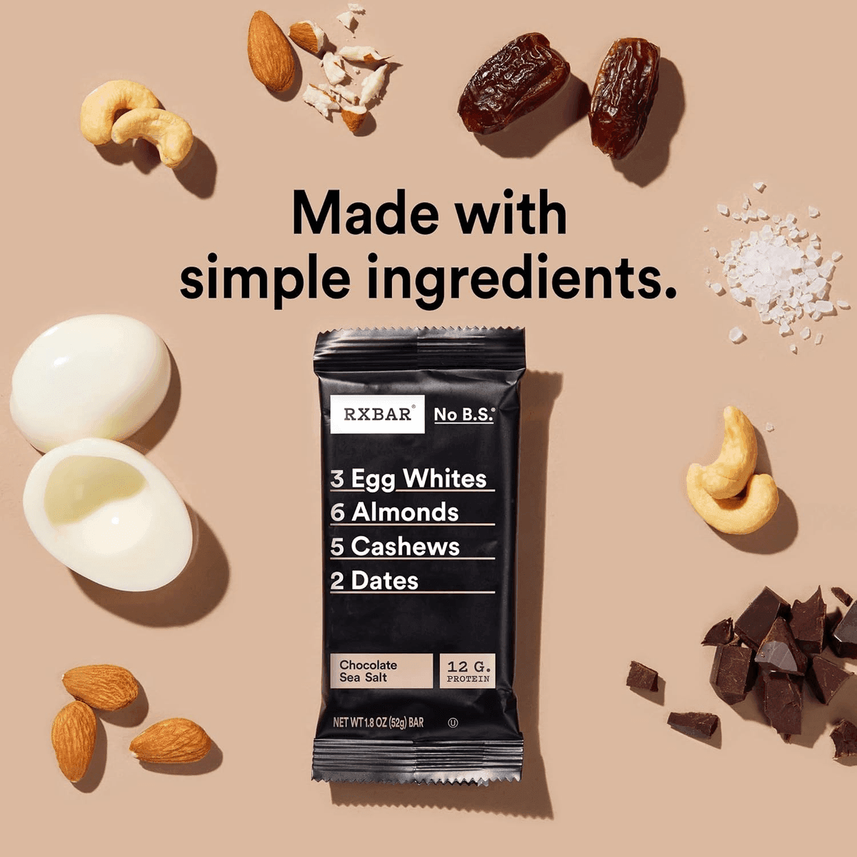 RXBAR Chocolate Sea Salt Protein Bars, 12 Count for $19.93 image 4
