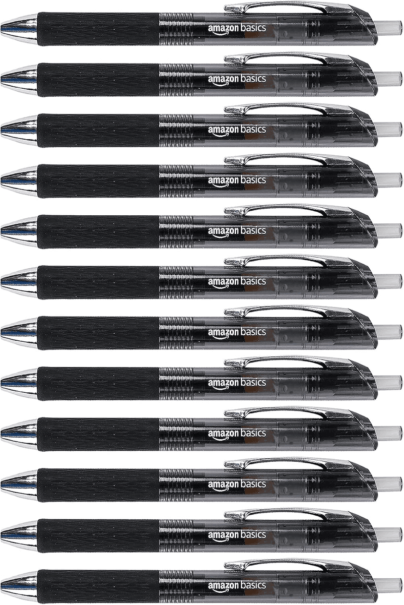 Amazon Basics Retractable Gel Pens 12-Pack