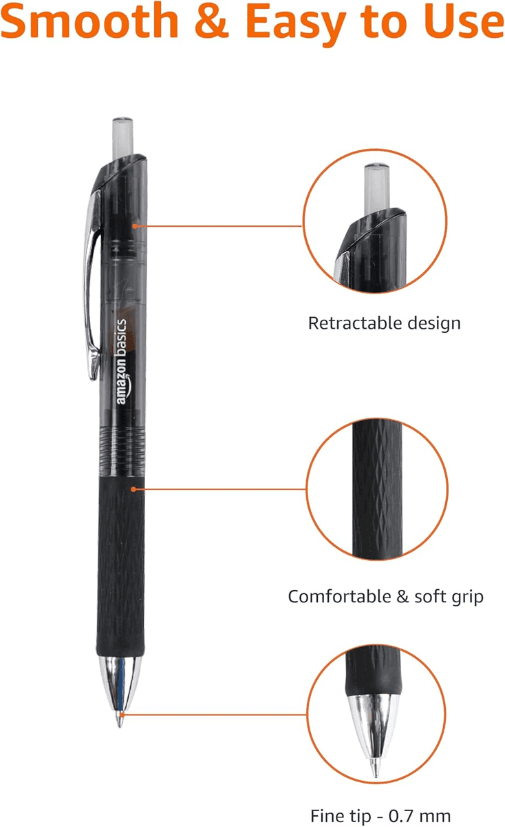 Amazon Basics Retractable Gel Pens 12-Pack image 3