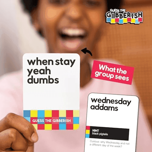 Relatable Guess The Gibberish Family Card Game image 4