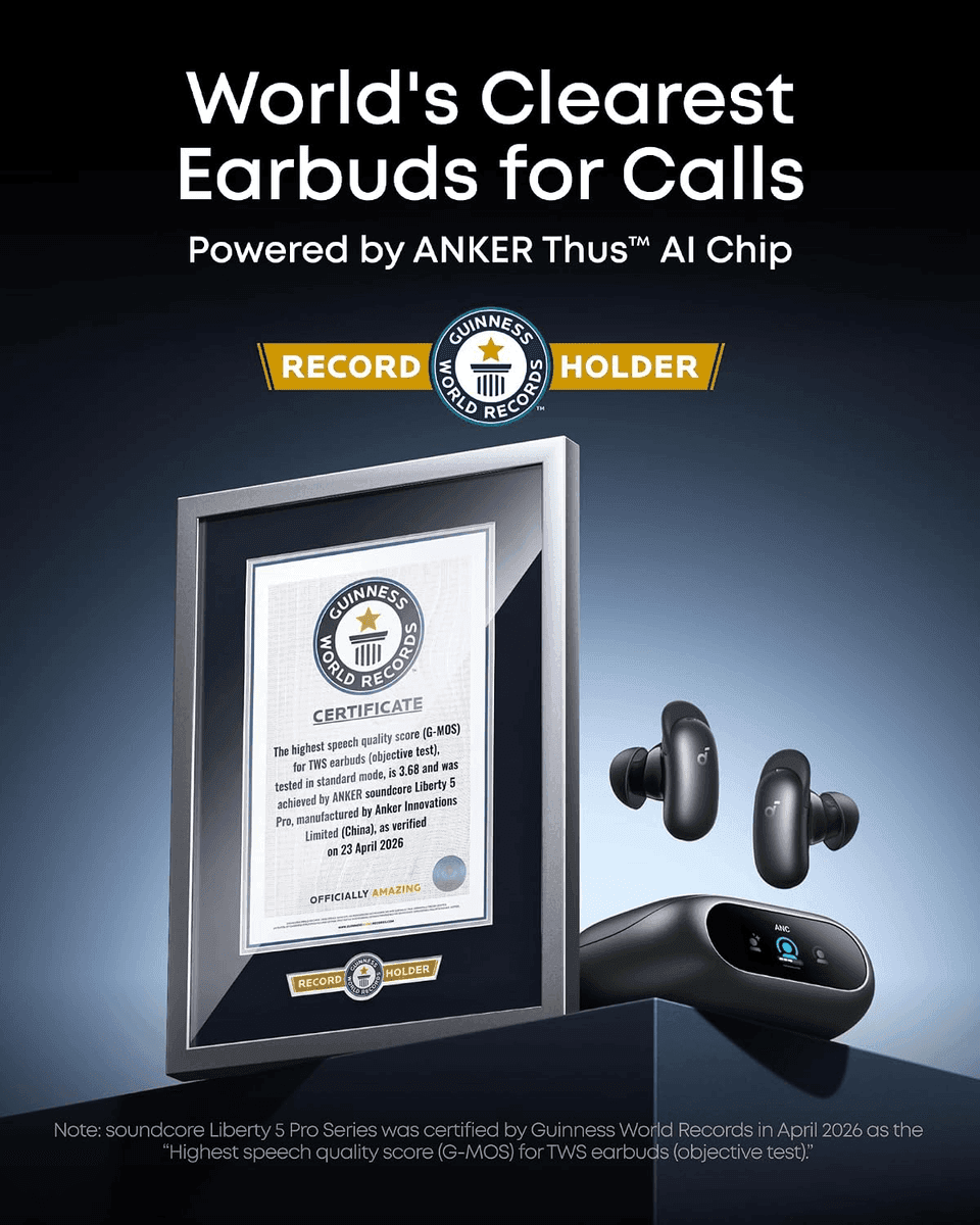 Soundcore Liberty 5 Pro Noise-Canceling Wireless Earbuds - Black image 3