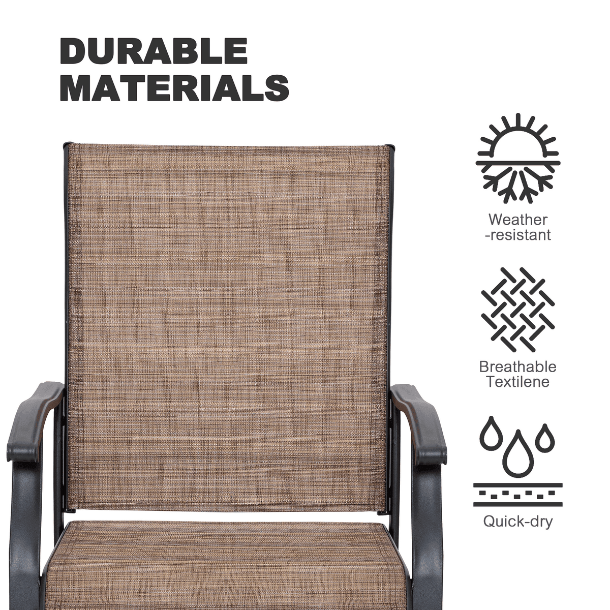 Nuu Garden 2-Piece Swivel Patio Dining Chair Set image 4