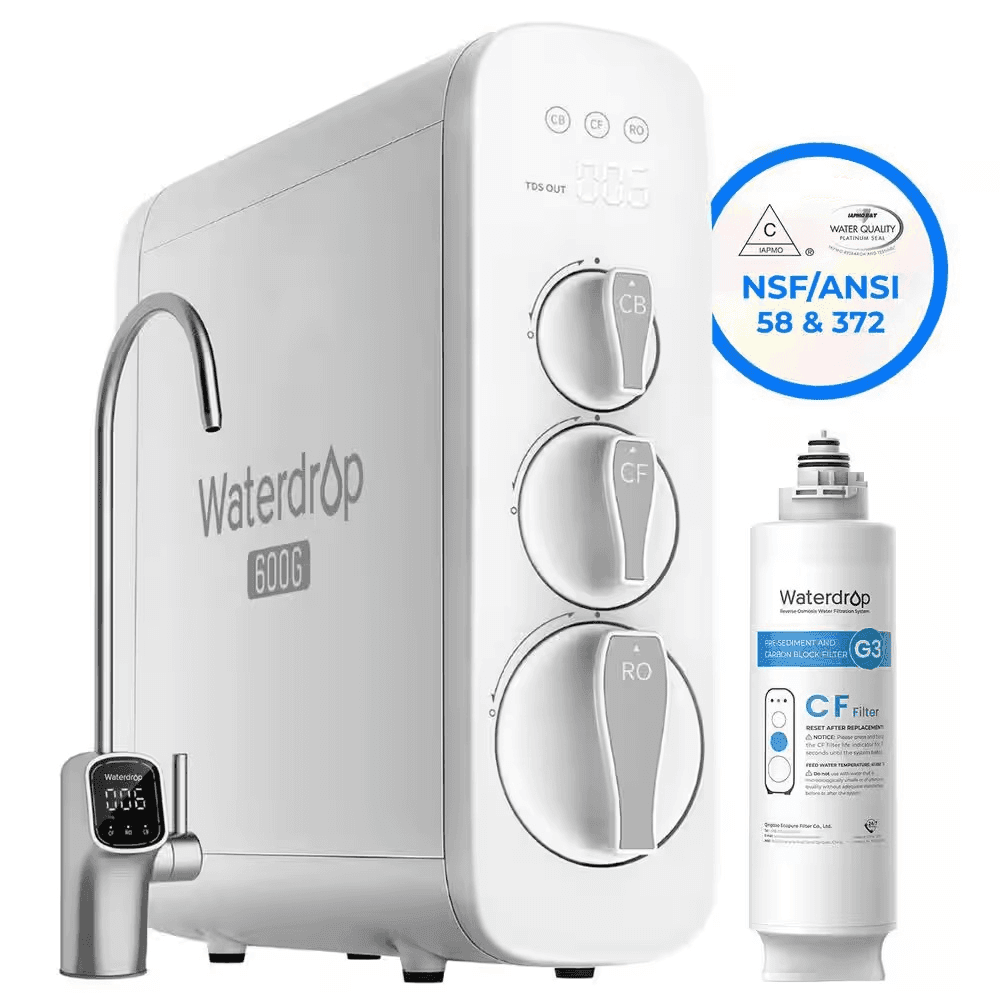Waterdrop G3P600 8-Stage Reverse Osmosis System + Extra Filter