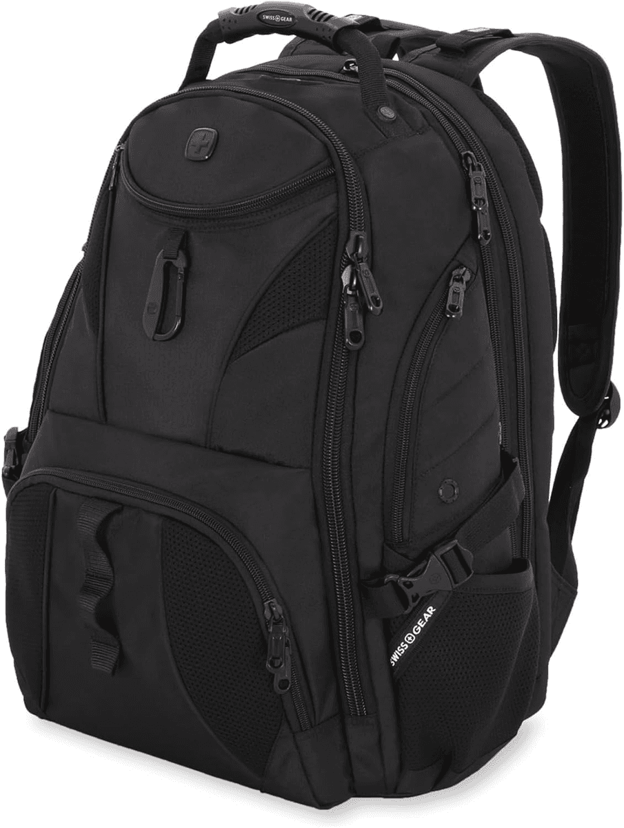 SwissGear 1900 ScanSmart 31L Laptop Backpack, Black