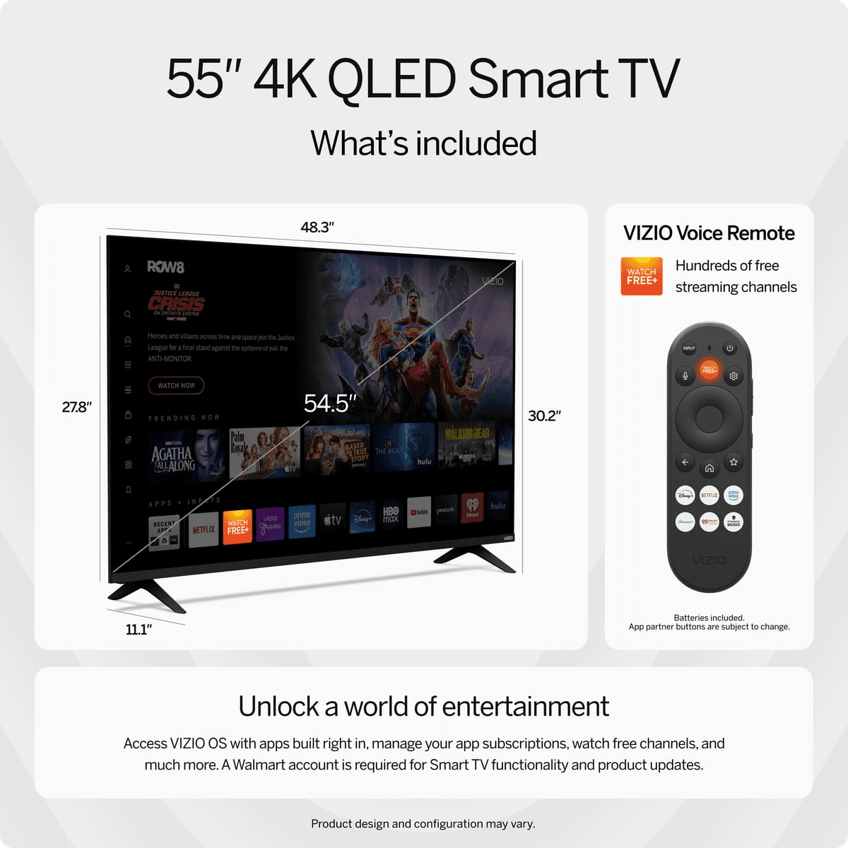 VIZIO 55" Class Quantum 4K QLED HDR Smart TV (VQD55R-10) image 3