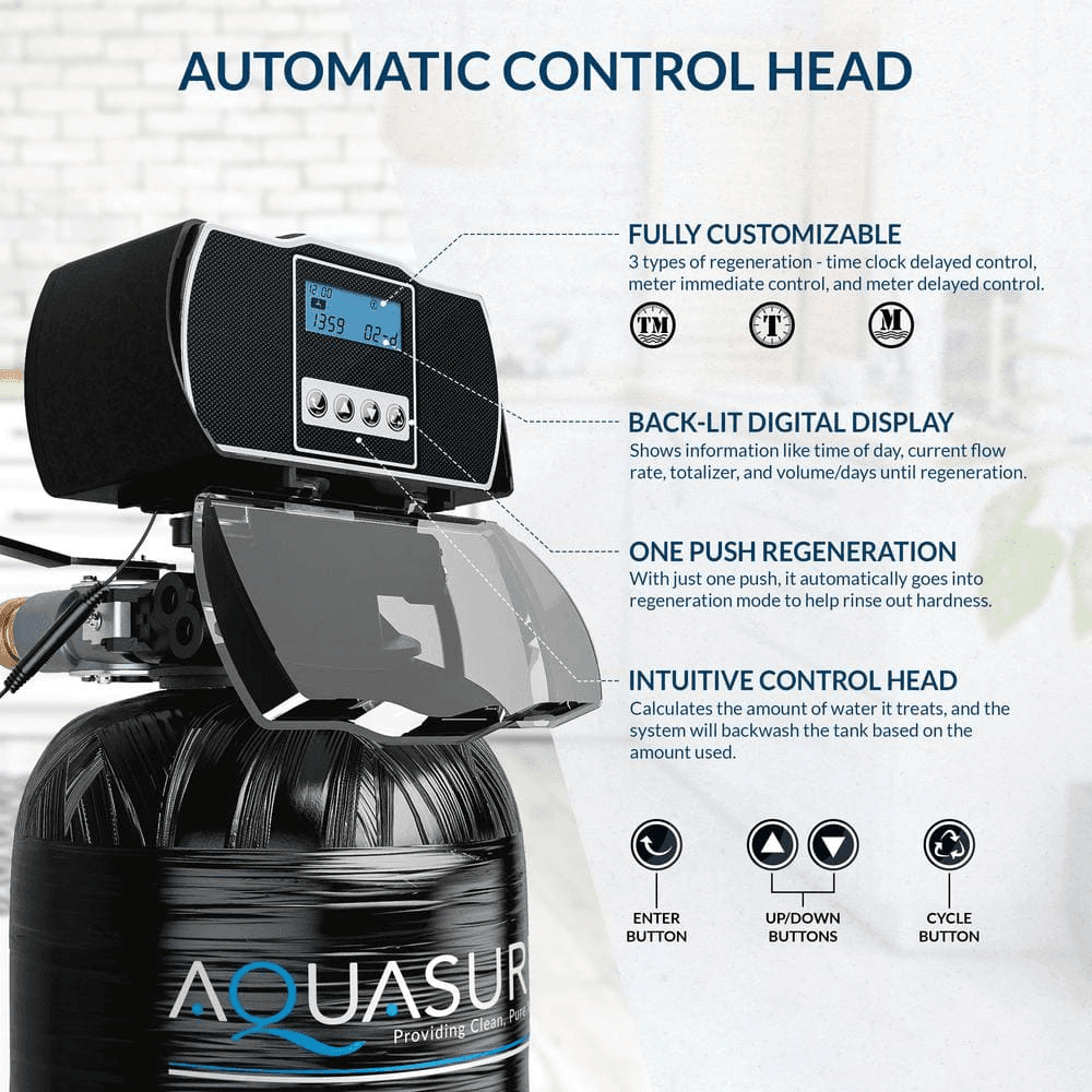 AQUASURE Harmony Series 48,000 Grain Water Softener with Sediment and Carbon Pre-Filter image 5