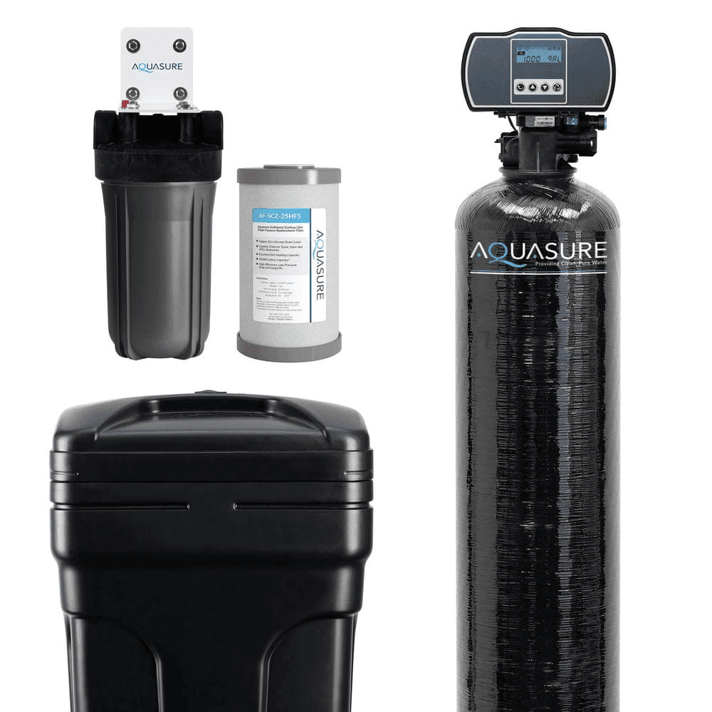 AQUASURE Harmony Series 48,000 Grain Water Softener with Sediment and Carbon Pre-Filter