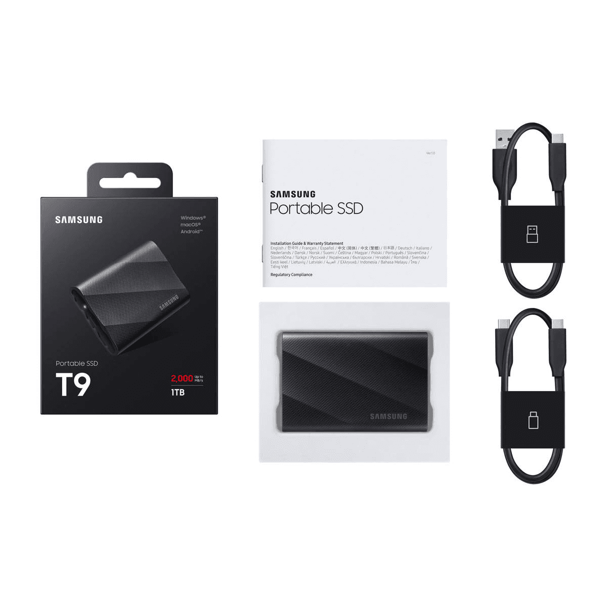 Samsung T9 1TB USB 3.2 Gen2x2 Portable External SSD image 2