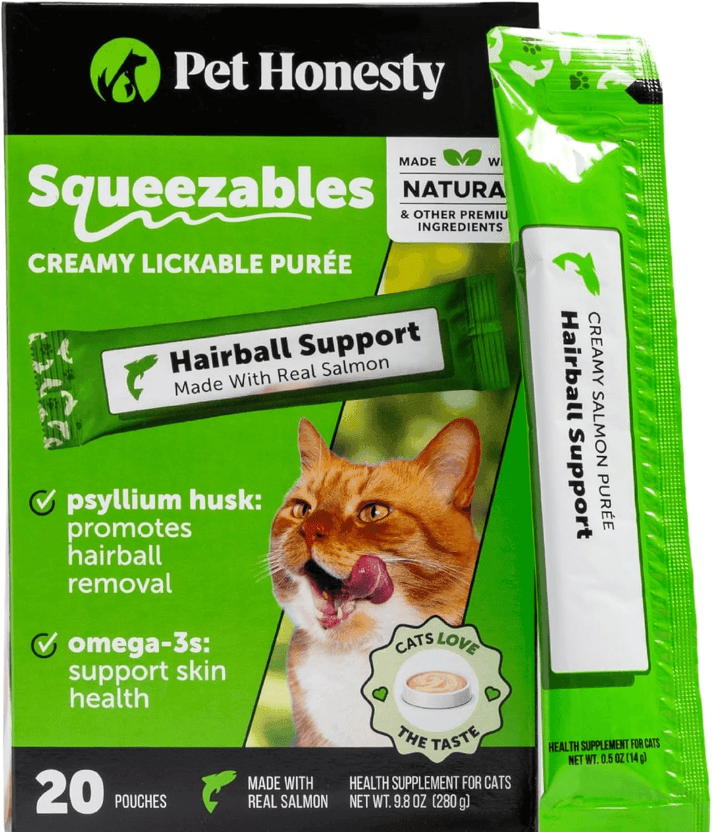 Pet Honesty Hairball Support Cat Puree 20-Pack for $18.74