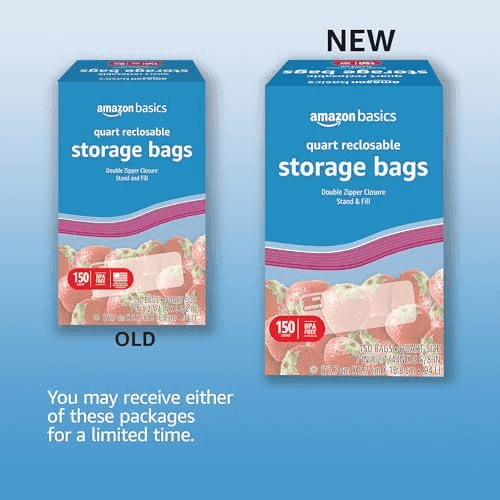 Amazon Basics Quart Reclosable Storage Bags, 150 Count for $7.29 image 3
