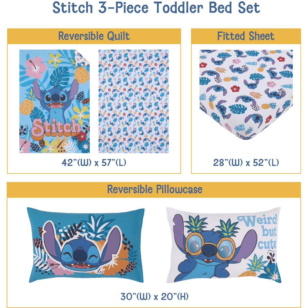 Disney Stitch 3-Piece Toddler Bedding Set for $33.97 image 3