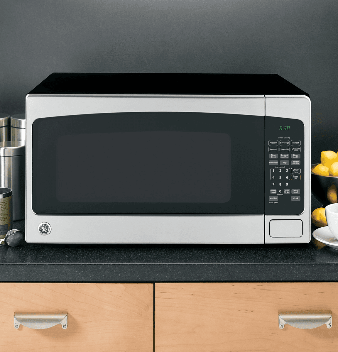 GE 2.0-cu.-ft. 1200W Countertop Microwave, Stainless Steel image 4