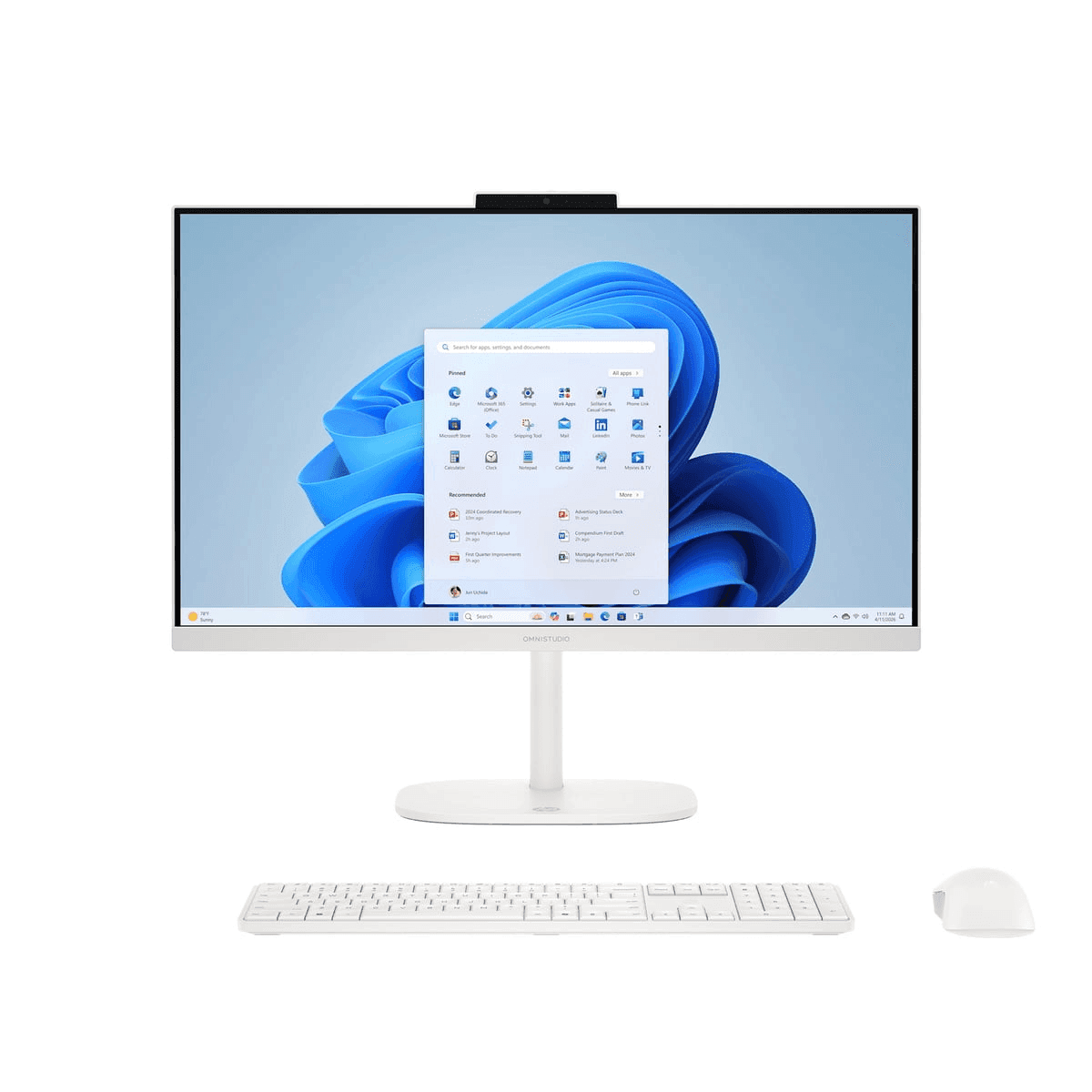 HP OmniStudio 23.8-Inch All-in-One PC, Intel Core 3, 8GB RAM, 512GB SSD