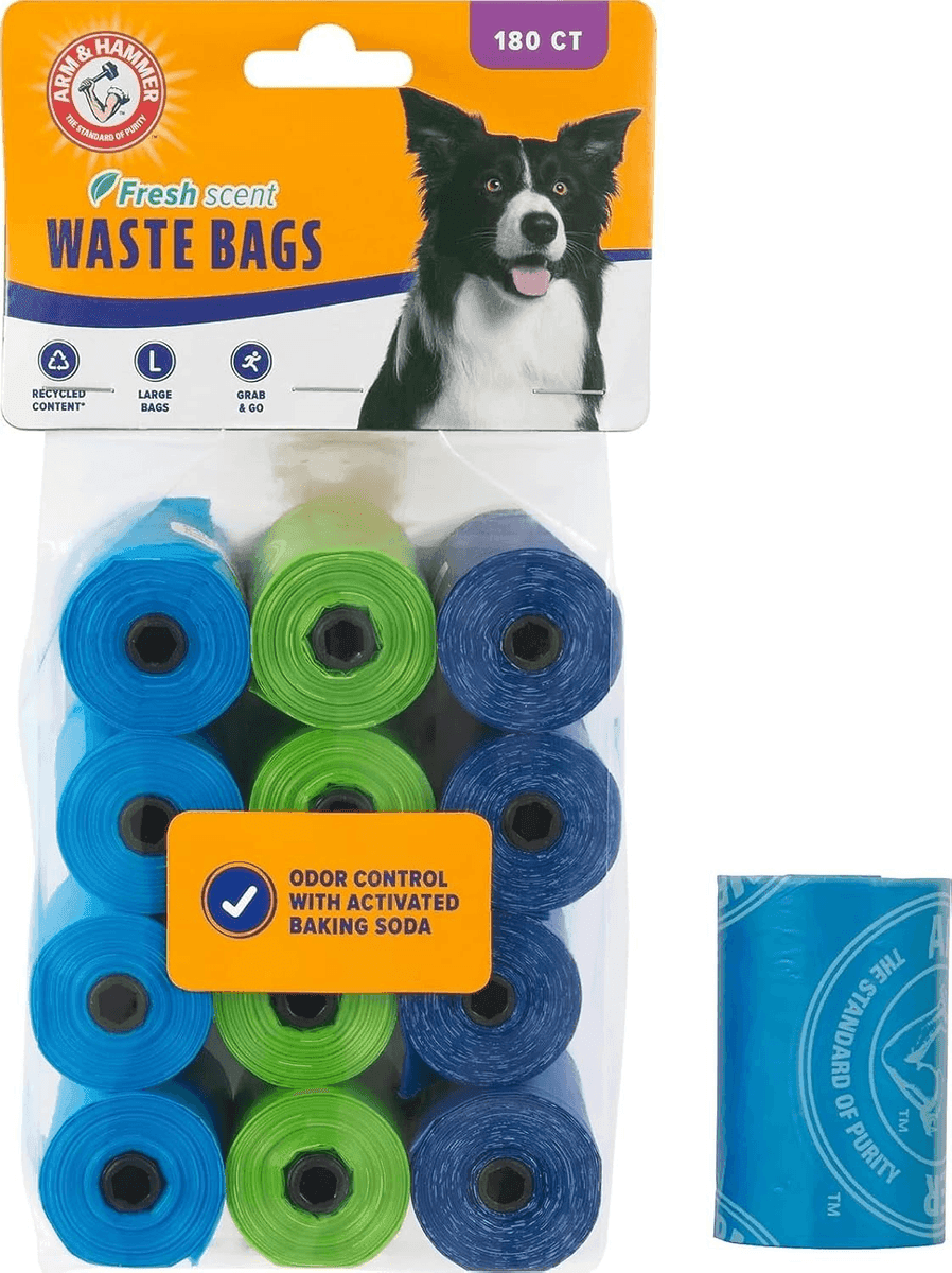 ARM & HAMMER Easy-Tear Pet Waste Bags, 180 Count