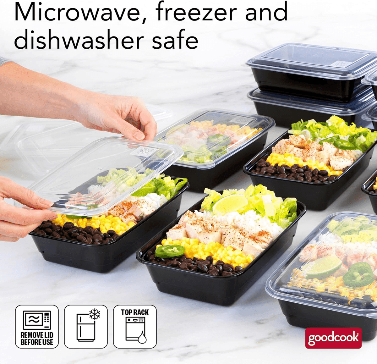 GoodCook Single-Compartment Meal Prep Containers 10-Pack $9.88 image 3