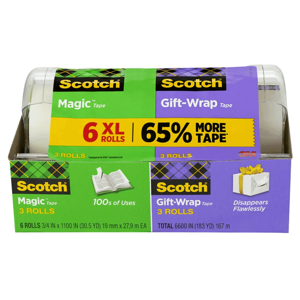 3M Scotch Magic Tape/Gift Wrap Tape 6-pack