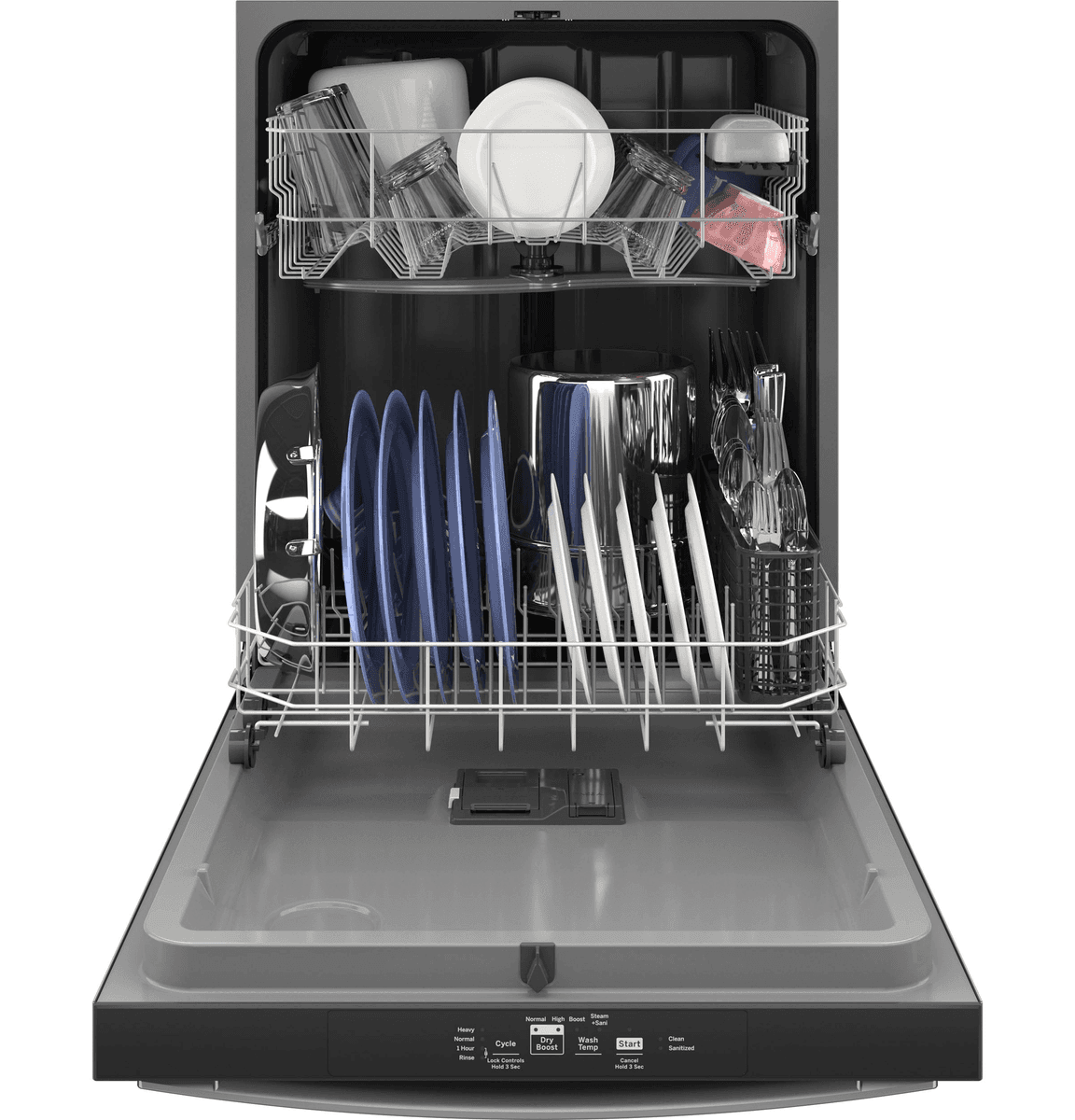 GE 24-Inch Top-Control Dishwasher with Dry Boost - Stainless Steel image 2