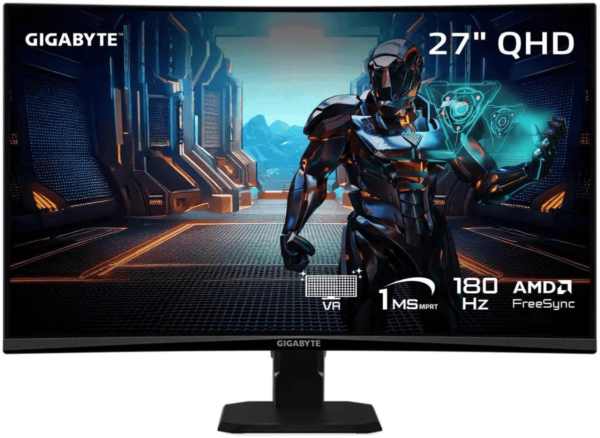 GIGABYTE GS27QCA 27" QHD 180Hz Curved Gaming Monitor