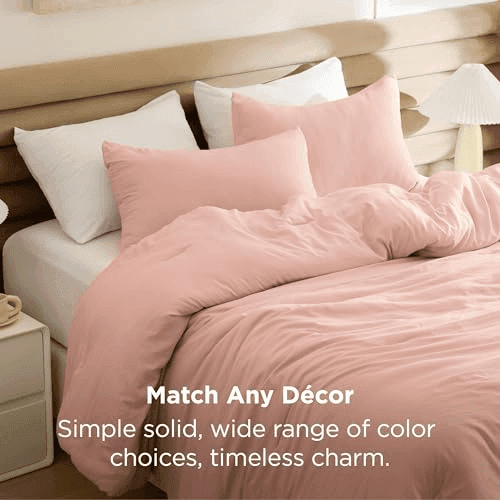 Bedsure King 3-Piece Comforter Set 104 x 90 in - Light Pink image 5