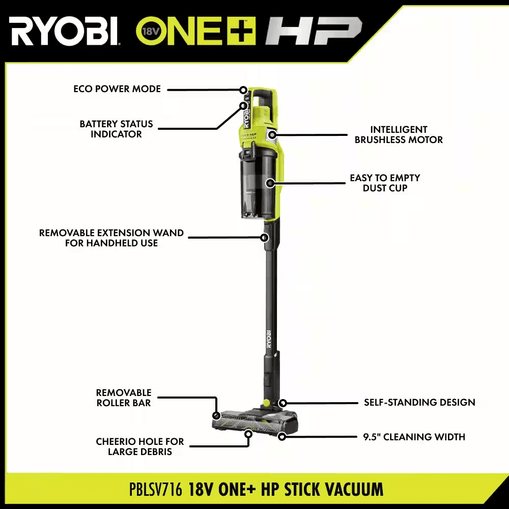 RYOBI ONE+ HP 18V Cordless Pet Stick Vacuum Kit image 3