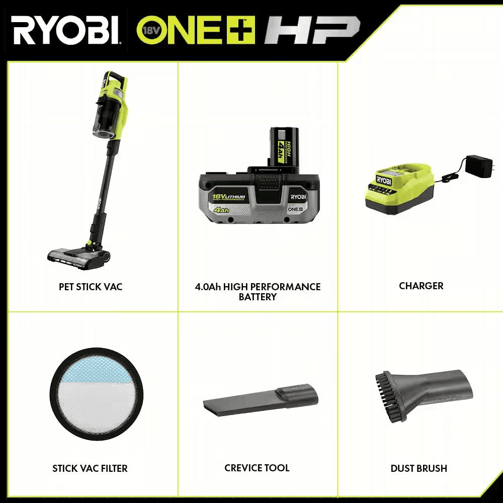 RYOBI ONE+ HP 18V Cordless Pet Stick Vacuum Kit image 2
