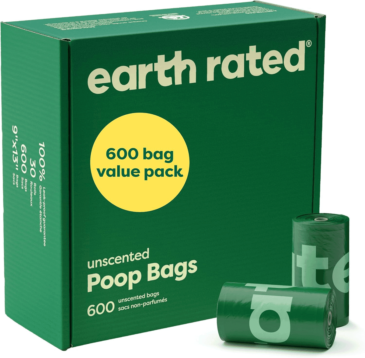 Earth Rated Unscented Dog Poop Bags - 600 Count