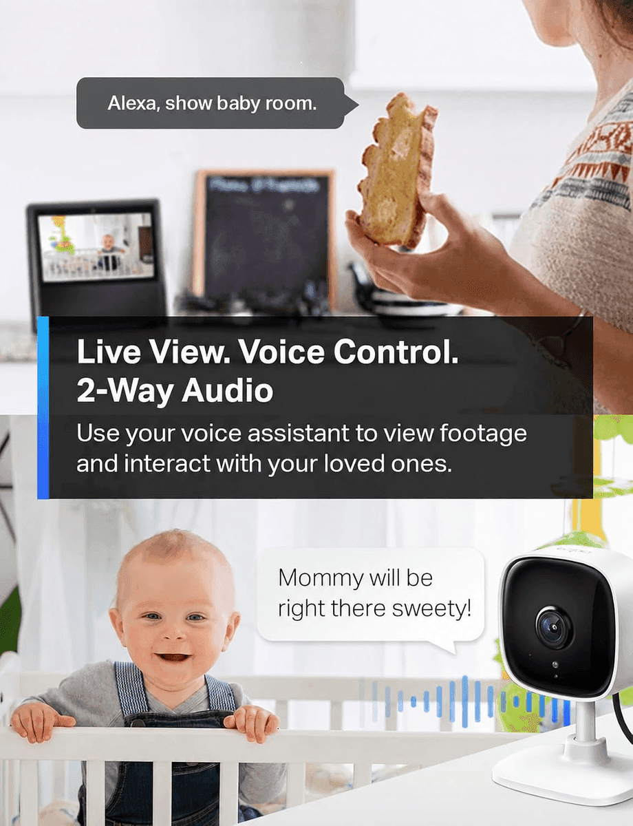 Tapo C100 1080p Indoor Security Camera - White image 4