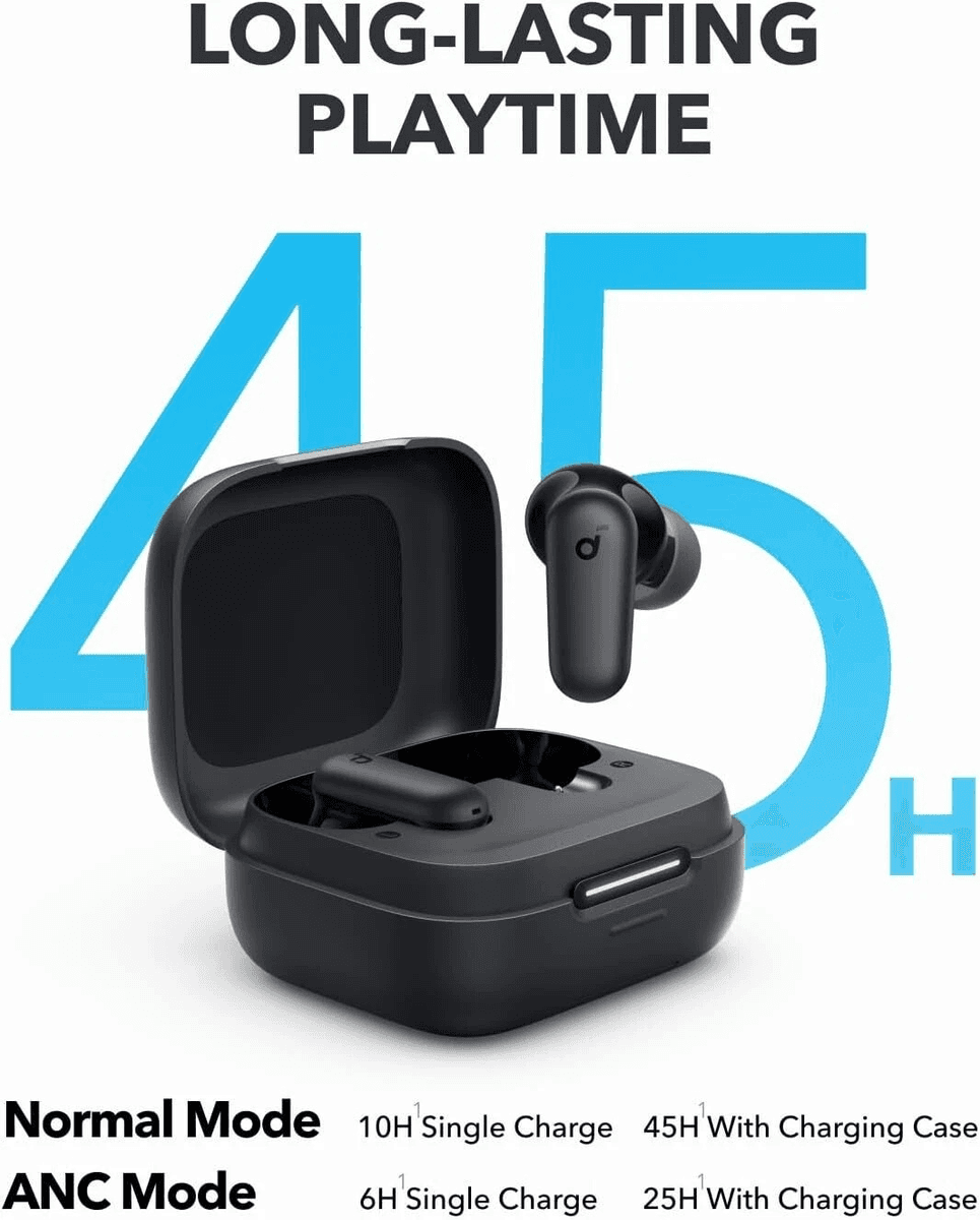 Certified Refurbished Soundcore P30i ANC Wireless Earbuds - Black image 4