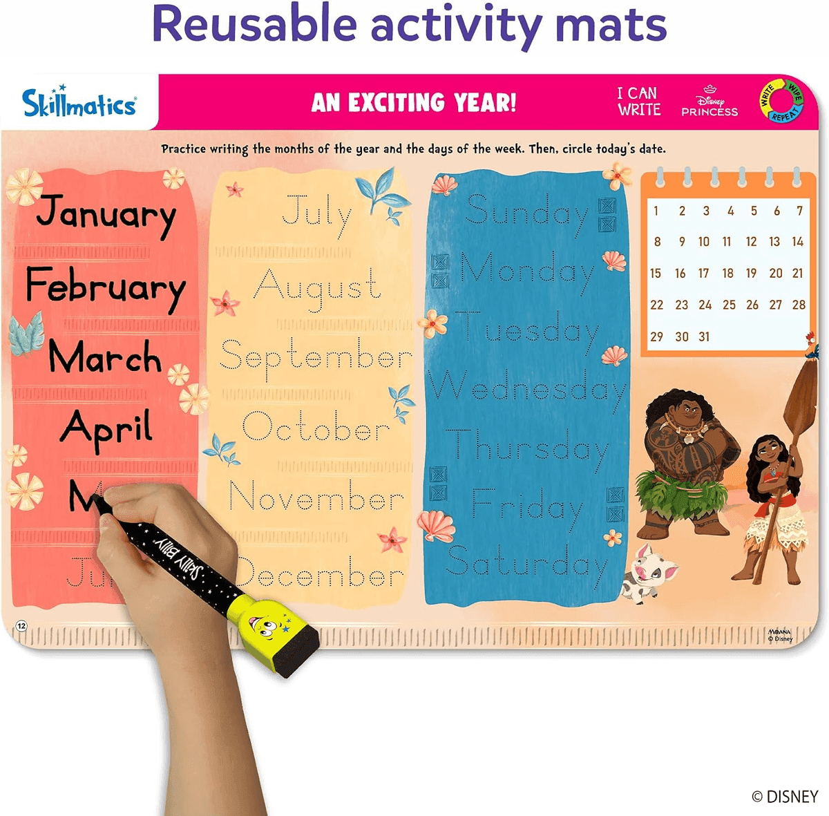 Skillmatics I Can Write Disney Princess Activity Mats image 3
