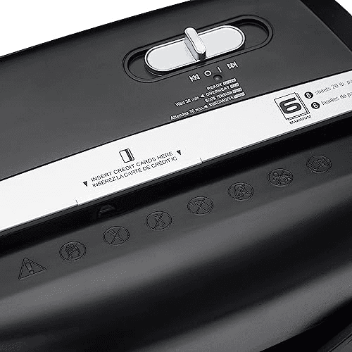 Amazon Basics 6-Sheet Cross-Cut Paper Shredder - Black image 2
