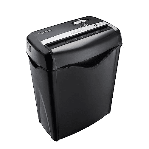 Amazon Basics 6-Sheet Cross-Cut Paper Shredder - Black