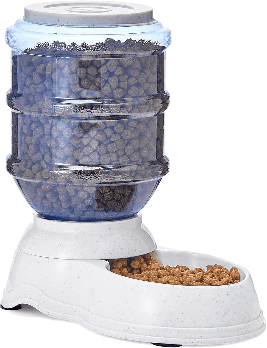 Amazon Basics Gravity Pet Food Feeder, 152 fl oz, Small