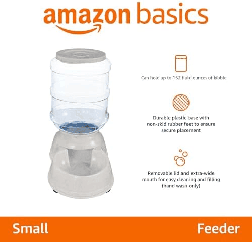 Amazon Basics Gravity Pet Food Feeder, 152 fl oz, Small image 2