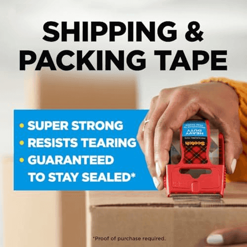 Scotch Heavy Duty Packing Tape 1.88-inch x 800-inch 6-Roll Pack image 2