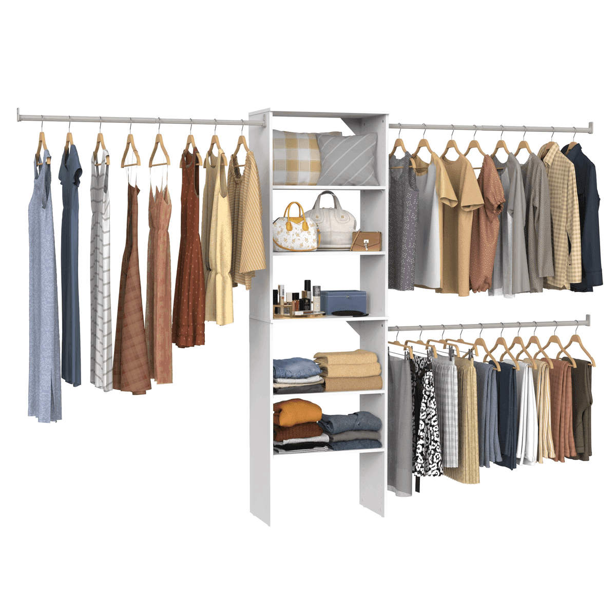 ClosetMaid BrightWood 5-ft to 10-ft White Closet Tower System
