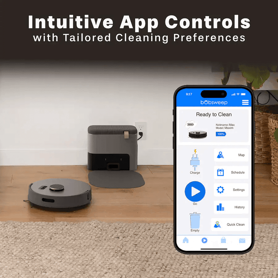 bObsweep Bio Self-Empty Robot Vacuum and Mop - Riverstone image 5